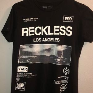 Black”RECKLESS” Graphic Tee